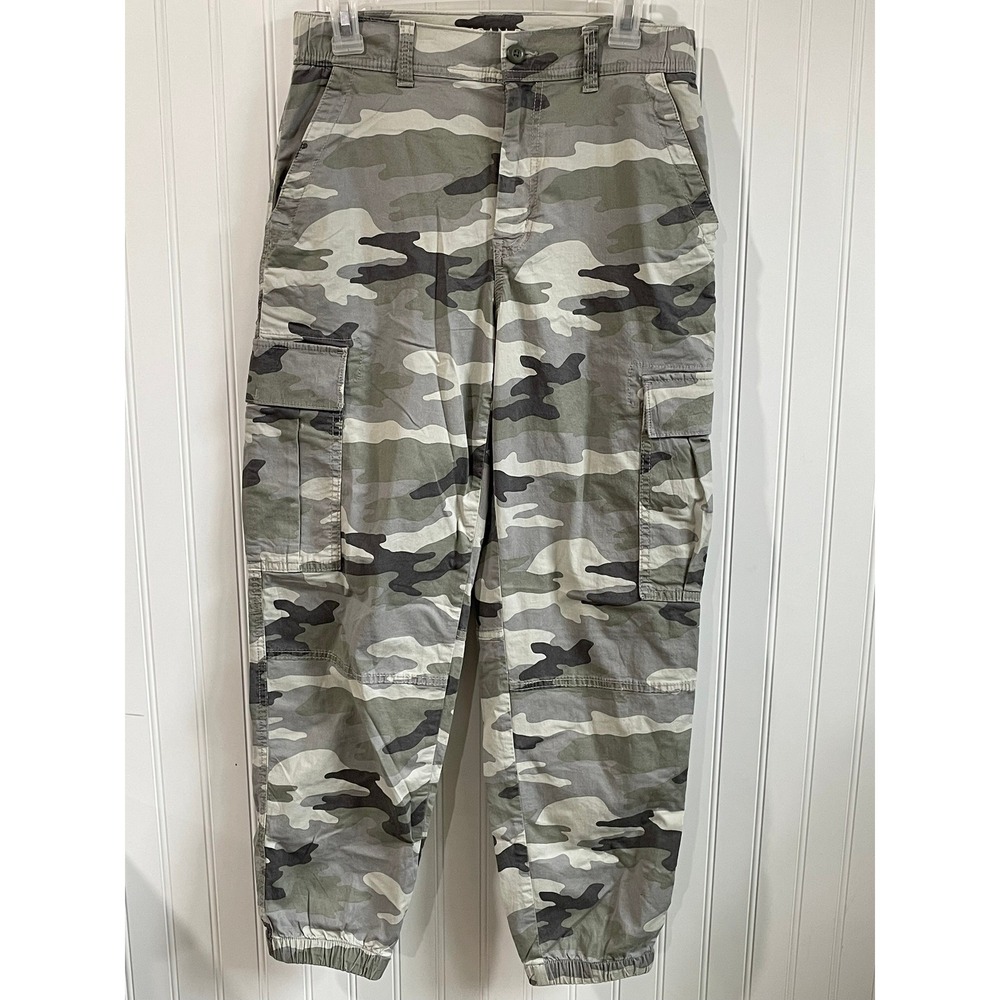 American Eagle Womens 6 Camo Cargo Jogger Pants High Rise Utility Streetwear